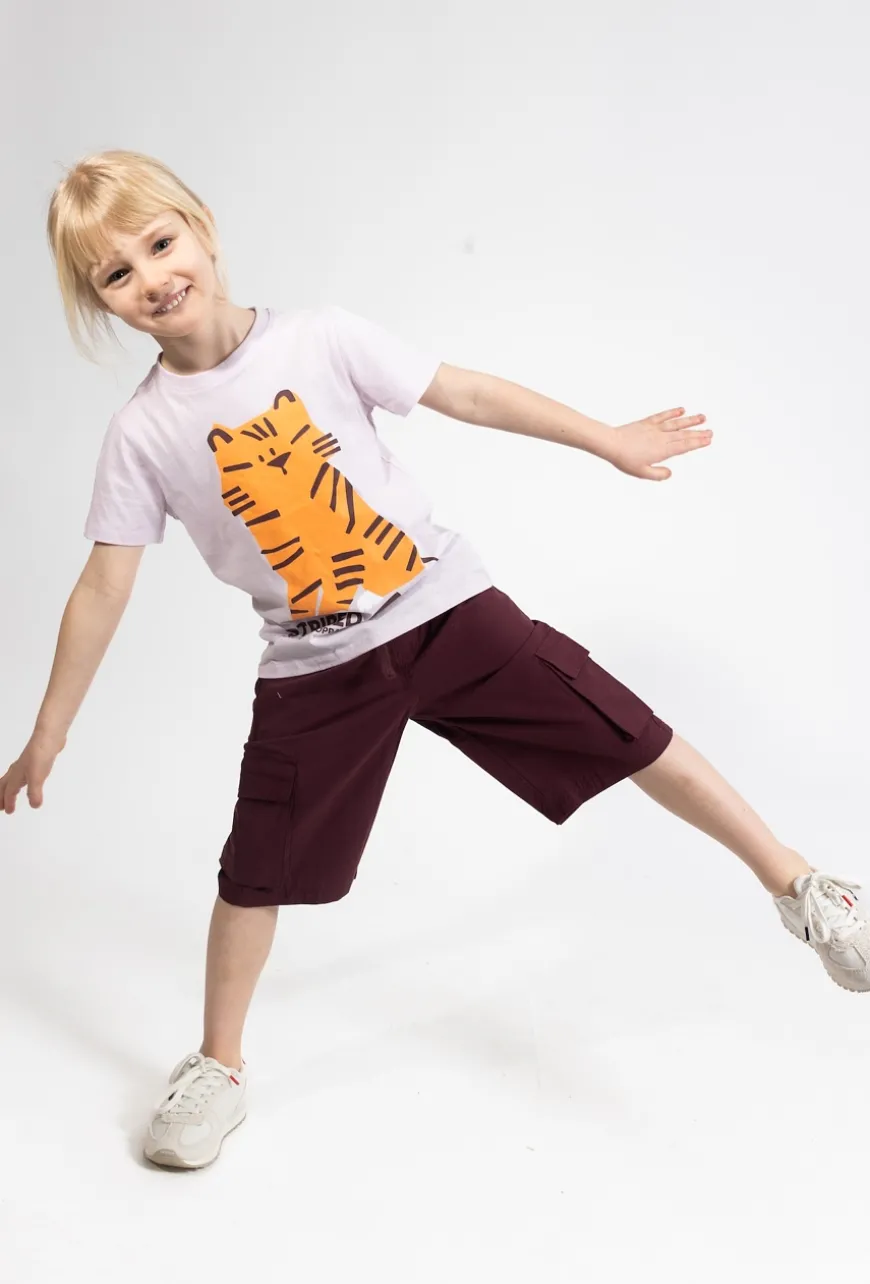 T-shirt chłopięcy z nadrukiem tygrysa