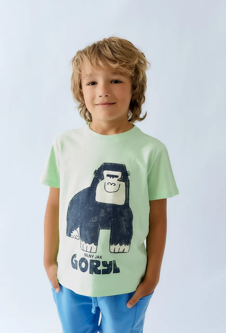 T-shirt chłopięcy z zabawnym nadrukiem