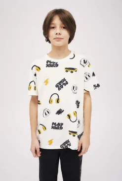 T-shirt dla chłopca - bawełniany z kolorowym nadrukiem