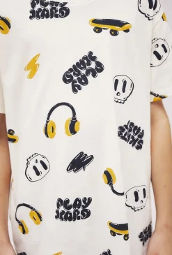 T-shirt dla chłopca - bawełniany z kolorowym nadrukiem