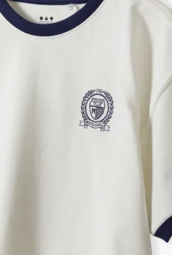T-shirt dla chłopca - biały z naszywką - Limited Edition