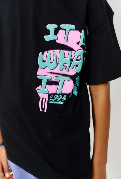 T-shirt dla chłopca - czerny z kolorowym nadrukiem