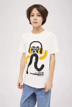 T-shirt dla chłopca z miękkim nadrukiem