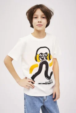 T-shirt dla chłopca z miękkim nadrukiem