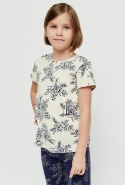 T-shirt dla dziewczynki 2-pak z motywem róży