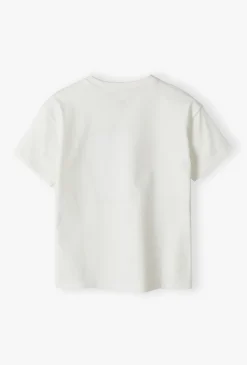 T-shirt dziewczęcy BONJOUR – koszulka z czerwonym napisem