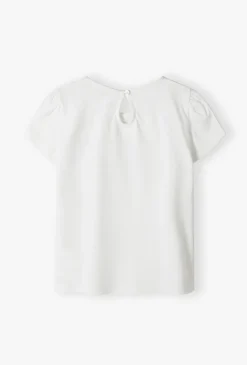 T-shirt dziewczęcy „Coastal Sand” – z bufiastymi rękawami