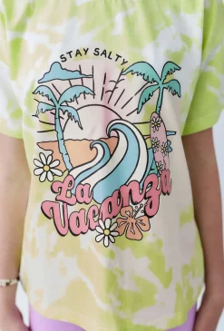 T-shirt dziewczęcy na lato - tie-dye