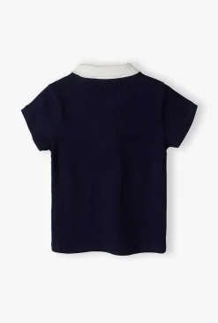 T-shirt dziewczęcy w prążki - Limited Edition