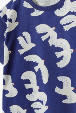 T-shirt dziewczęcy w ptaki