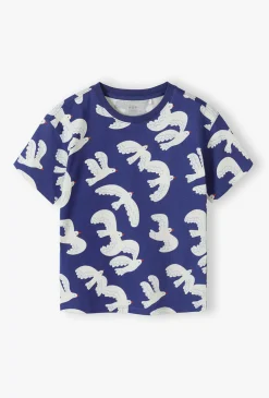 T-shirt dziewczęcy w ptaki