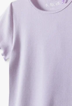 T-shirt dziewczęcy z falbankami