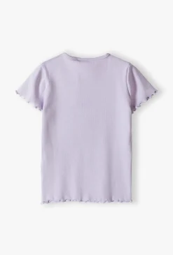 T-shirt dziewczęcy z falbankami