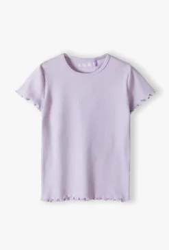 T-shirt dziewczęcy z falbankami