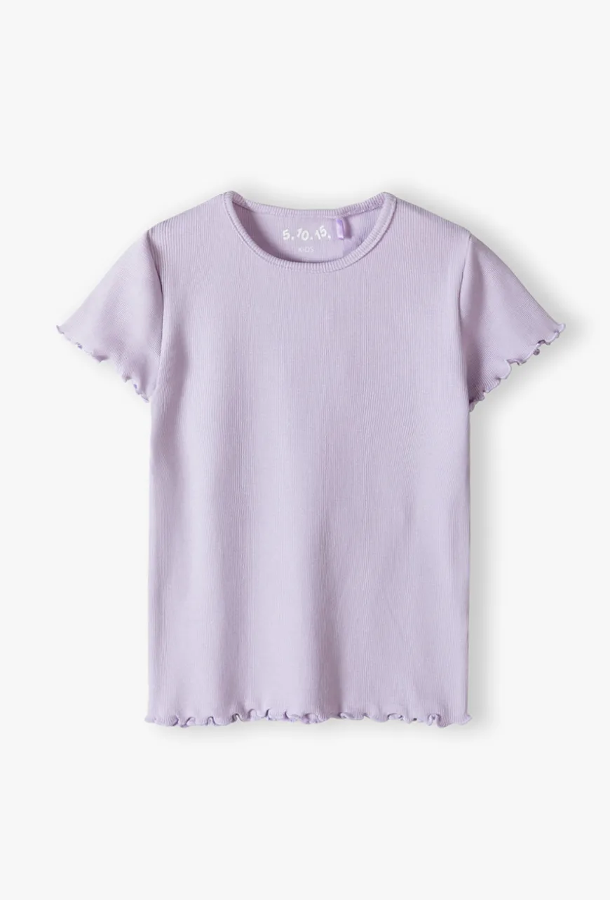 T-shirt dziewczęcy z falbankami