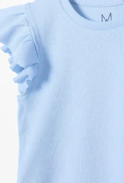 T-shirt dziewczęcy z motylkowymi rękawkami