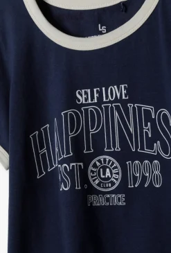 T-shirt dziewczęcy z napisem HAPPINESS
