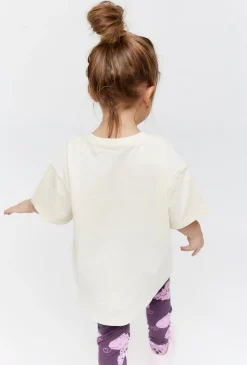 T-shirt oversize z nadrukiem kameleona