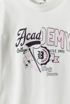 T-shirt pudełkowy dla dziewczynki - Academy - Lincoln&Sharks