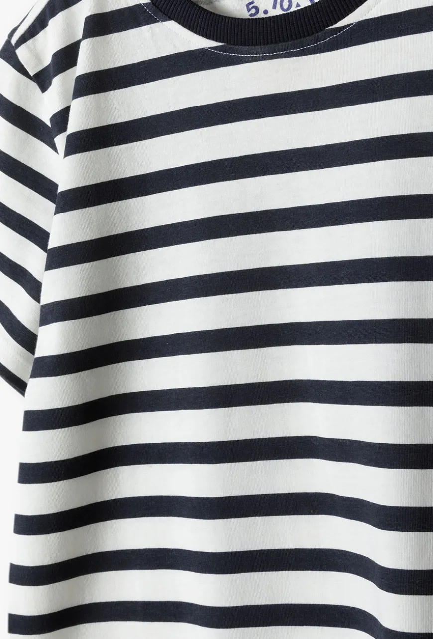 T-shirt w czarno-białe paski