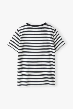 T-shirt w czarno-białe paski
