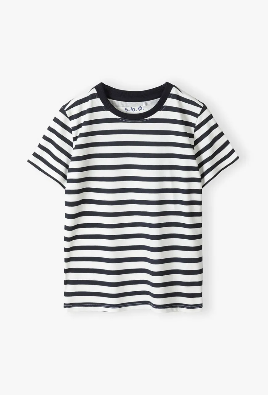 T-shirt w czarno-białe paski