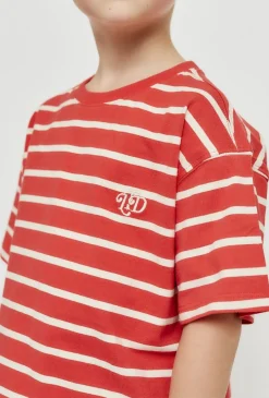 T-shirt w paski dla chłopca