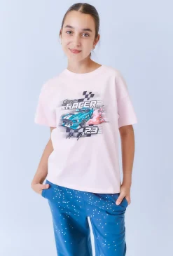 T-shirt z grafiką sportowego samochodu