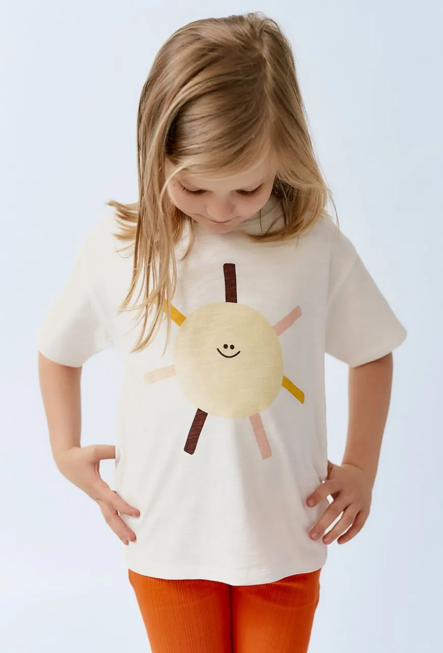 T-shirt z nadrukiem słońca