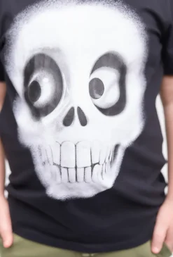 T-shirt z nadrukiem zabawnej czaszki