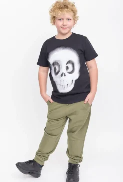 T-shirt z nadrukiem zabawnej czaszki