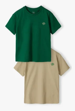 Zestaw 2 T-shirtów chłopięcych z haftem